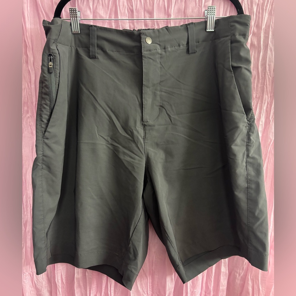Chaps Dark Gray Flat Front Shorts